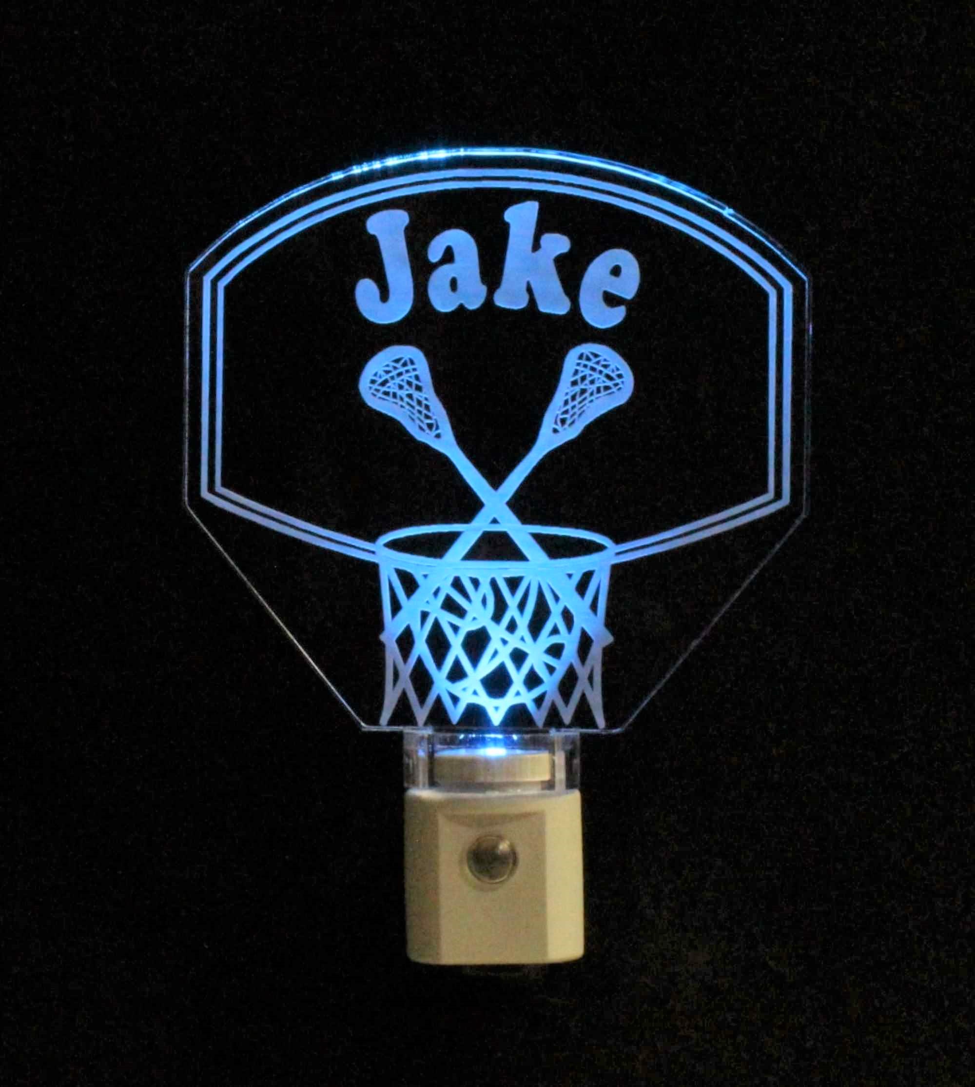 Personalized Basketball Hoop Lacrosse Night Light